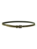 Banana Republic Womens Tortoise-buckle Suede Trouser Belt Olive Size Xs