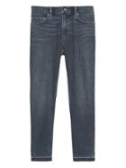 Banana Republic Mens Athletic Tapered Cropped Rapid Movement Denim Jean Washed Indigo Size 35w