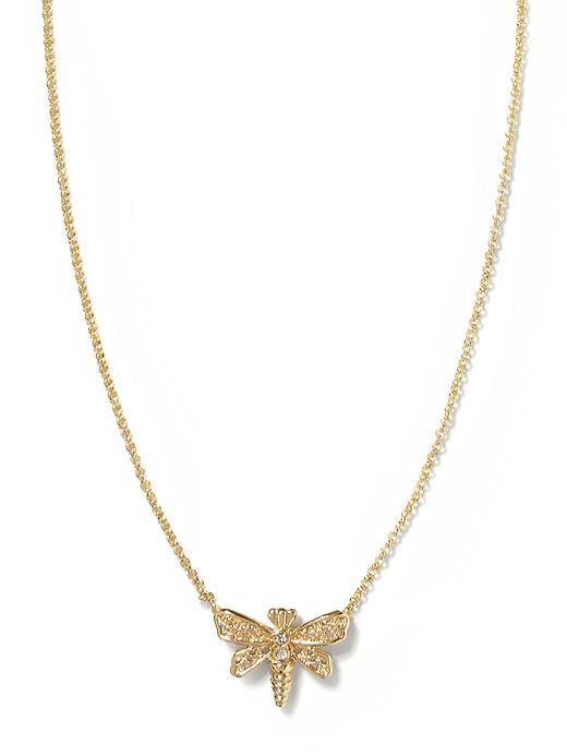 Banana Republic Delicate Dragonfly Necklace Size One Size - Gold