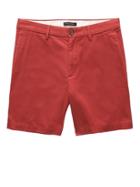 Banana Republic Mens 7 Stretch-cotton Aiden Slim Short Tango Red Size 36w