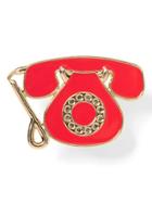 Banana Republic Womens Telephone Brooch Gold Size One Size