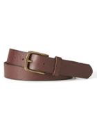 Banana Republic Mens Rugged Cross Stitch Belt Size 30 - Brown