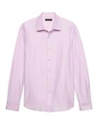 Banana Republic Mens Grant Slim-fit Stripe Performance Knit Shirt Iris Size Xxl