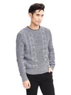 Banana Republic Marled Cable Knit Pullover Size L Tall - Light Gray