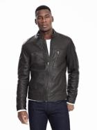 Banana Republic Mens Cafe Moto Jacket Size L - Black