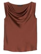 Banana Republic Womens Cowl Neck Top - Mesquite Wood