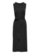 Banana Republic Womens Petite Ponte Midi Tank Dress With Side Slits Black Size L
