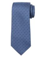 Banana Republic Mens Textured Ground Floral Silk Nanotex Tie Ultramarine & Navy Size One Size