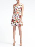 Banana Republic Womens Print Sheath Dress - White Print