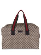 Banana Republic Mens Luxe Vintage Gucci Brown Canvas Carry On Duffle - Brown