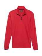 Banana Republic Mens Luxury-touch Half-zip Pullover Chili Pepper Red Size L