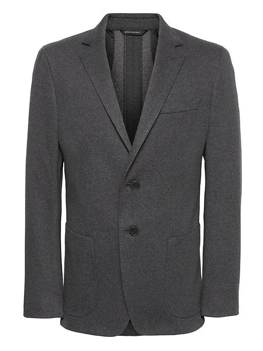 Banana Republic Mens Slim Brushed Motion-stretch Blazer Dark Charcoal Size 34
