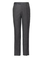 Banana Republic Mens Athletic Tapered Heathered Performance Stretch Wool Flannel Pant Charcoal Gray Size 26w
