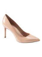 Banana Republic Womens Madison 12-hour Rounded-topline Pump Cool Beige Leather Size 10