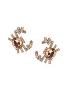 Banana Republic Womens Jeweled Crab Stud Earring Silver Size One Size