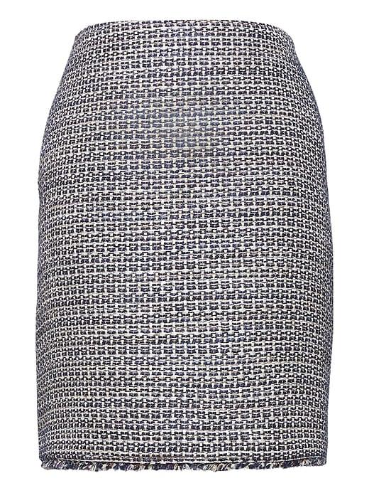 Banana Republic Womens Italian Tweed Mini Skirt Blue Combo Size 18