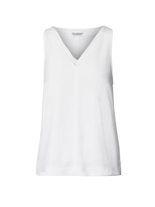 Banana Republic Womens Chiffon Trim Shell White Size Xs
