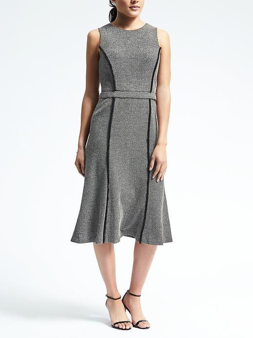 Banana Republic Womens Convertible Jacquard Dress - Black & White