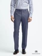 Banana Republic Mens Standard Monogram Bright Blue Wool Suit Trouser - Cascade Blue