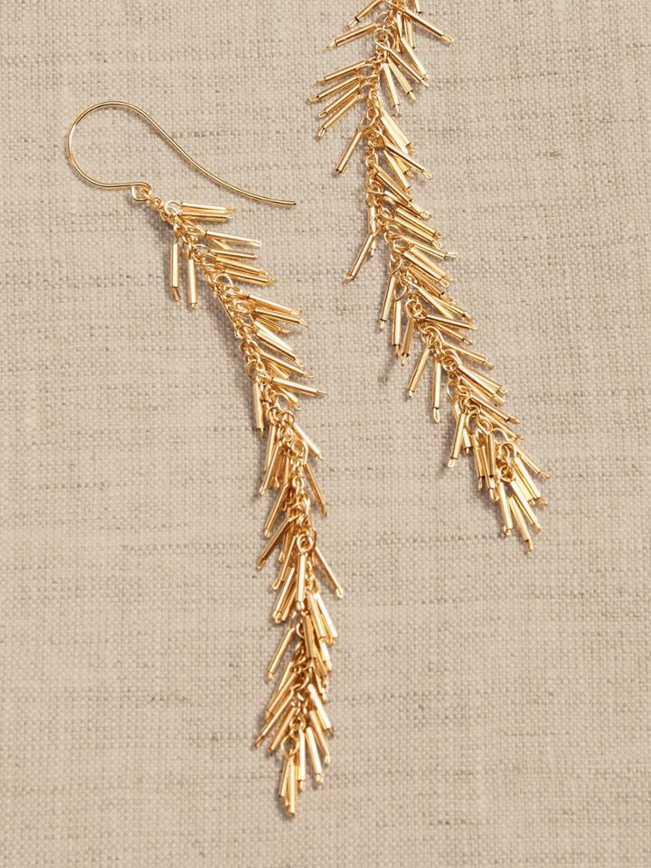Liquid Gold Fringe Earrings | Aureus + Argent