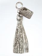 Banana Republic Snake Effect Leather Bag Tassel - Gray Snake