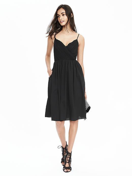 Banana Republic Womens Strappy Crossover Vee Dress Size 0 - Black