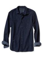 Banana Republic Mens Camden Fit Raindrop Denim Shirt Size L Tall - Indigo