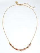 Banana Republic Delicate Color Cluster Necklace - Red