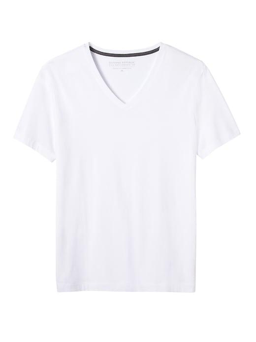 Banana Republic Mens Premium Performance Undershirt V-neck T-shirt White Size Xs