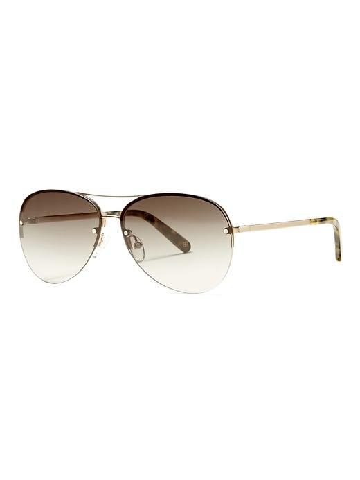 Banana Republic Womens Brett Sunglasses Light Golden Size One Size