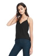 Banana Republic Satin Vee Neck Cami - Black