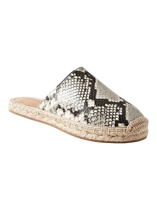 Banana Republic Snake Print Espadrille Slide