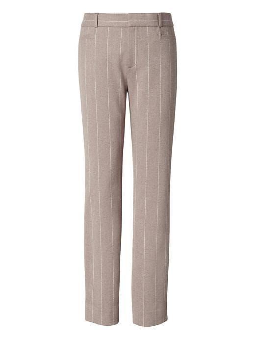 Banana Republic Womens Sloan Fit Brushed Bi Stretch Pinstripe Pant - Light Brown