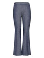 Banana Republic Womens Chambray Twill Crop Flare Pant Indigo Size 8