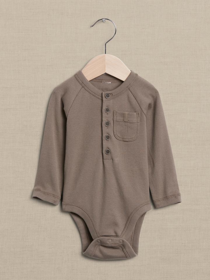 Baby Essential Supima Henley Bodysuit