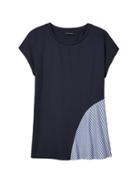 Banana Republic Womens Side Drape Couture Tee - Navy