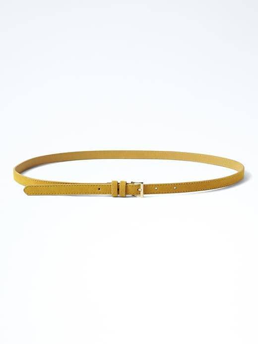 Banana Republic Italian Suede Skinny Trouser Belt - Citron