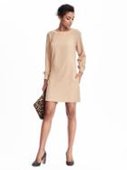 Banana Republic Womens Ruffle Cuff Dress Size 0 - Dark Champagne