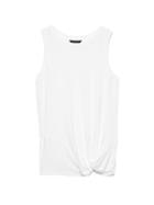 Banana Republic Womens Stretch-modal Twist Hem Tank White Size Xxl