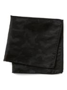 Banana Republic Mens Camo Textured Silk Pocket Square Black Size One Size