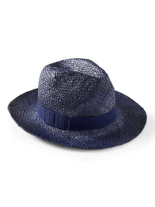 Banana Republic Womens Packable Raffia Hat Navy Size L/xl