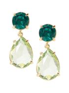 Banana Republic Womens Gemstone Drop Earring Emerald Green Size One Size