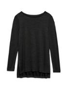 Banana Republic Womens Luxespun Step-hem Tunic T-shirt Black Size S