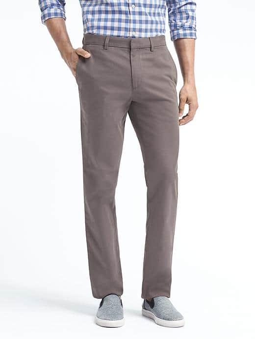 Banana Republic Mens Aiden Slim Chino - Slate