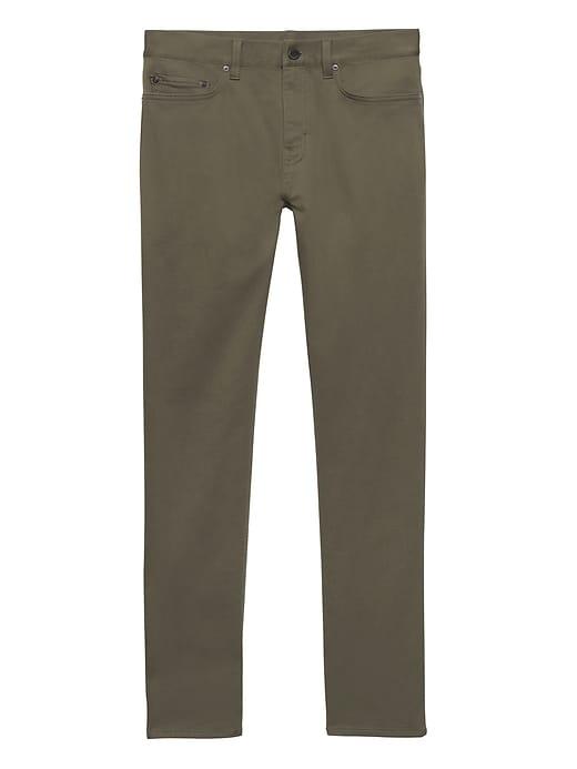 Banana Republic Mens Slim Traveler Pant Bracken Olive Size 44w