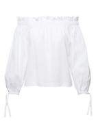 Banana Republic Womens Supima Cotton Off-the-shoulder Top White Size Xs