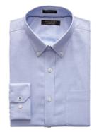 Banana Republic Mens Camden Standard-fit Non-iron Oxford Shirt Basic Blue Size M