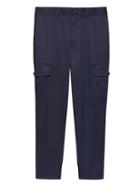 Banana Republic Mens Athletic Tapered Core Temp Cropped Cargo Pant Midnight Navy Size 42w