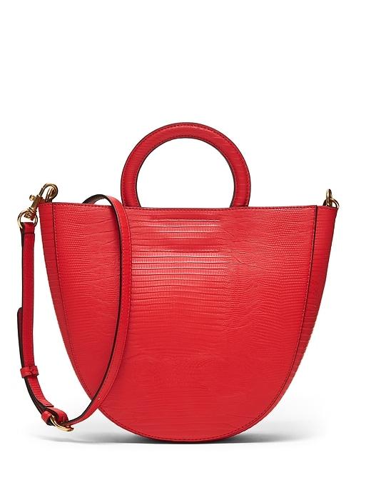 Banana Republic Vegan Leather Circle Handle Bag
