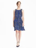 Banana Republic Womens Sleeveless Tiered Ruffle Dress Size 0 - Marina Blue